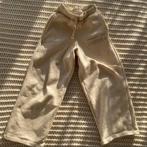 Zara girls beige flare pant/sweatpants